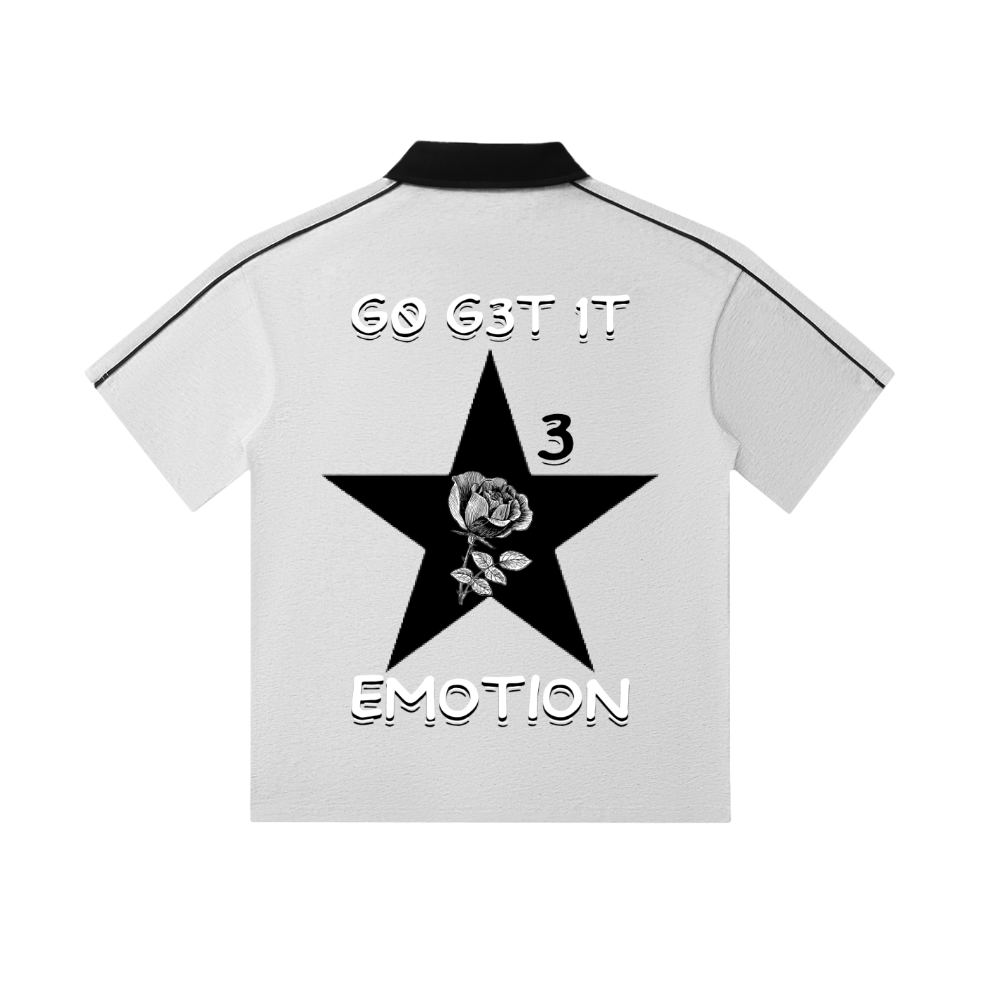 Contrast Collar Short-Sleeve Polo Shirt